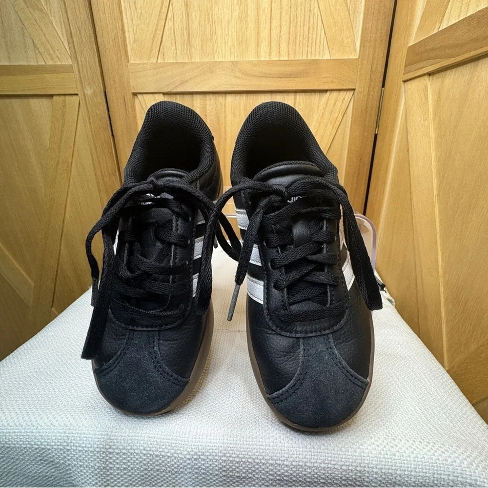 Adidas Black and White Children’s Classic Sneakers